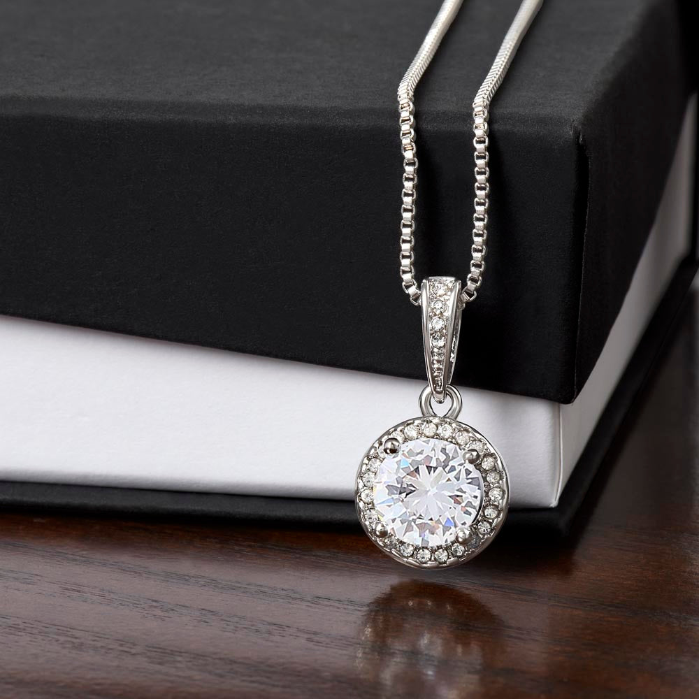 14 k White Gold Finish Dainty Necklace & Pendant