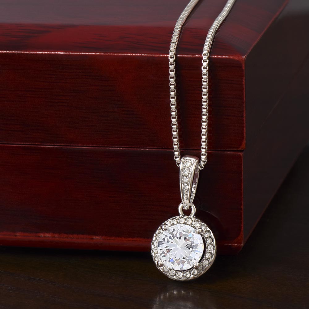 14 k White Gold Finish Dainty Necklace & Pendant